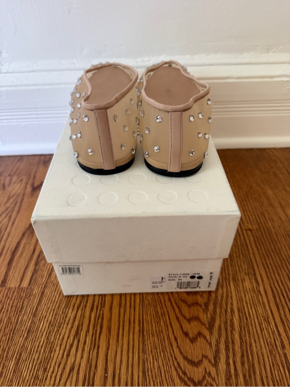 Khaite Marcy Crystal-Embellished Mesh Flats - Size 36 - Picture 4 of 7